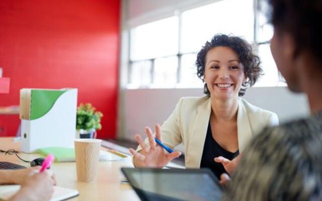 Woman in interview