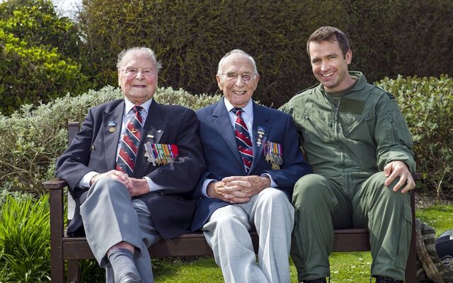 Airman with veterans