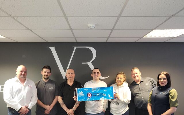 VR Group staff with UK Community Fundraising Manager Michelle Jeffcott