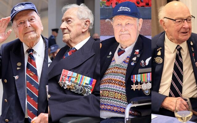 WW2 veterans at the Bomber Command Memorial anniversary