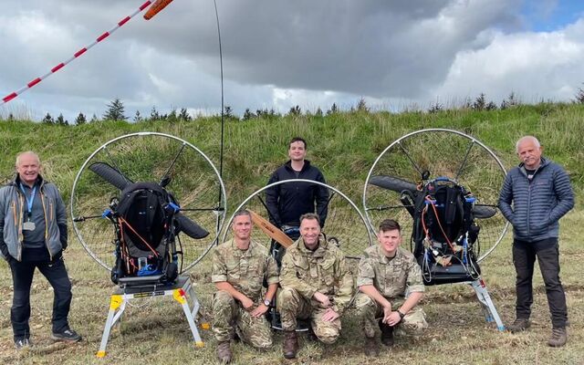 Paramotor team and ground support