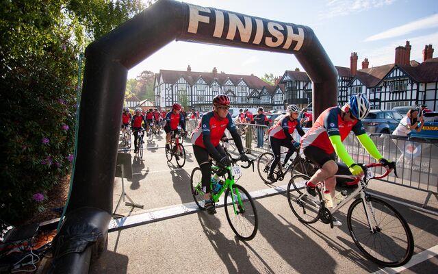 Cycling finish line 