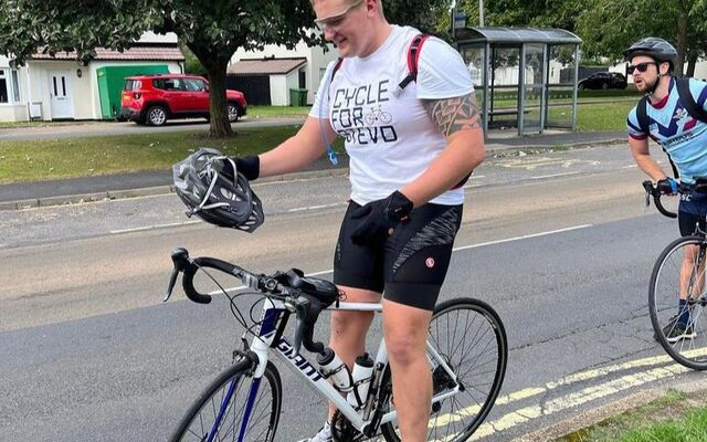 Sam on his bike at RAF Marham