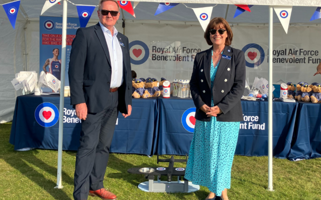 Chris Elliot and Gavin attend the Ayr Show - Festival of Flight.