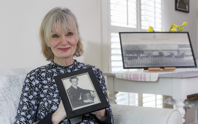 Woman holding picture