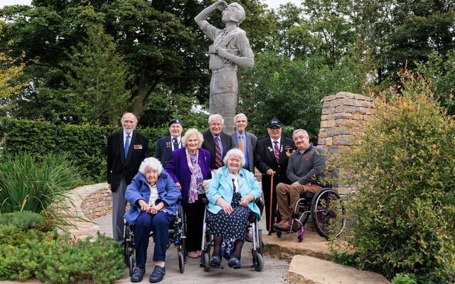 Veterans gathered at Strongest Link Garden Biggin Hill