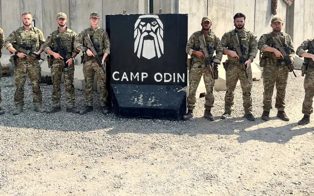 Team in uniform in Iraq