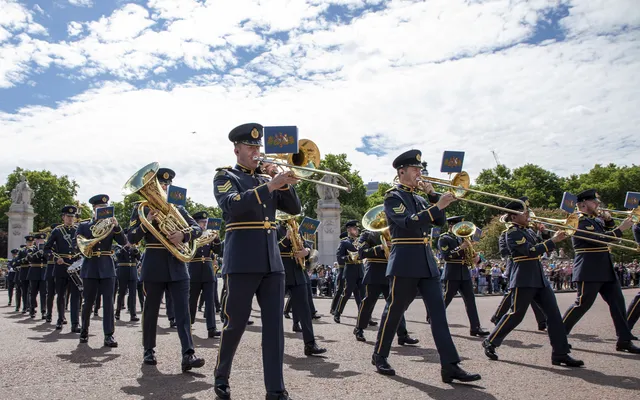 RAF Central Band parade shot