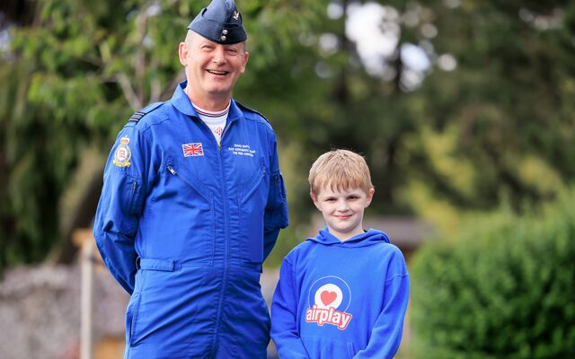 RAF Waddington serving man and Airplay child