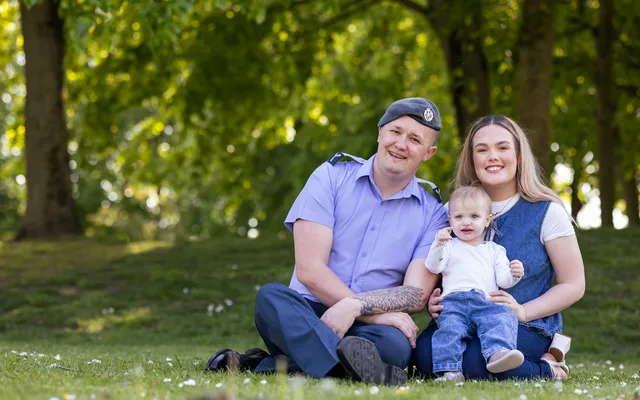 Lucy Jones and family in park