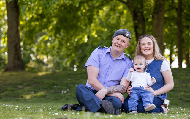 Lucy Jones and family in park