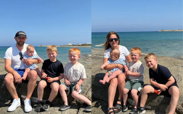 Amileigh and Ash and the three children in Cyrpus
