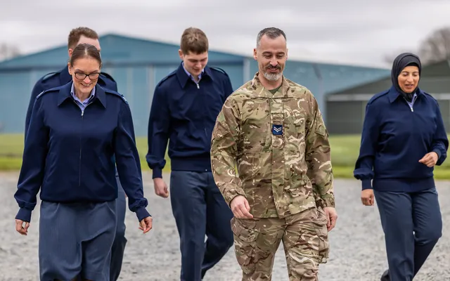 RAF serving personnel in uniform