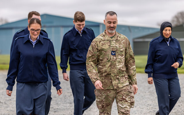 RAF serving personnel in uniform