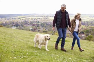 Couple walking