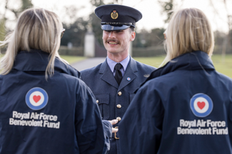 RAFBF staff interacting with RAF personnel