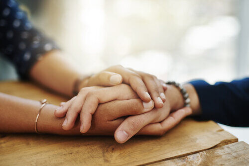 People showing support for each other