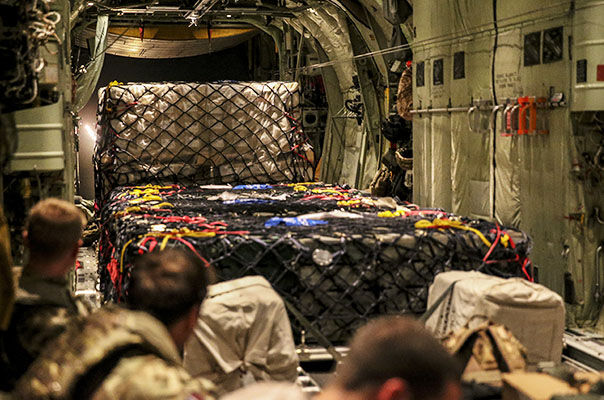 Operation Shader – An American Hercules carries aid and personnel from RAF Akrotiri in Cyprus to Northern Iraq.