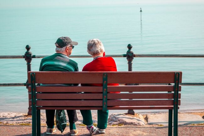 An elderly couple