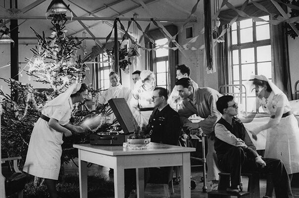 Guinea Pigs celebrate Christmas as they recover and are treated for their injuries at the Queen Victoria Hospital, East Grinstead (Copyright: East Grinstead Museum)