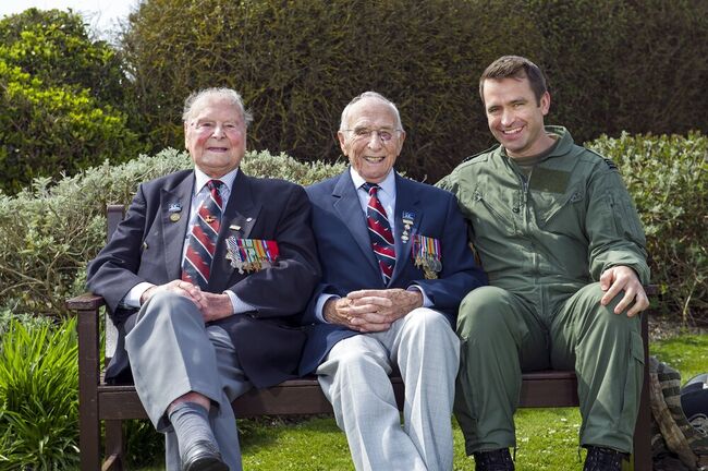 Airman with veterans