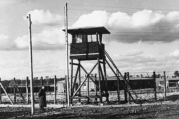 One of the watch towers at Stalag Luft III.