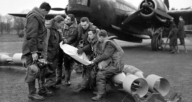 Bomber crew prepare for raid
