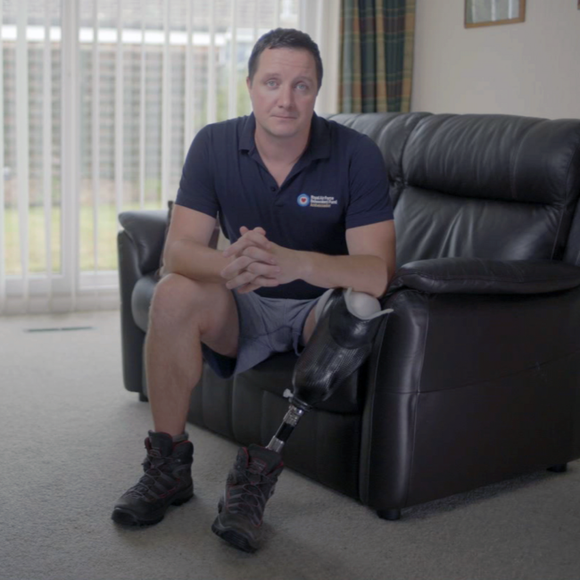 Michael Goody lost his lower left leg while serving with the RAF Regiment in Afghanistan