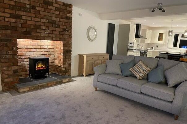 Open plan kitchen living area