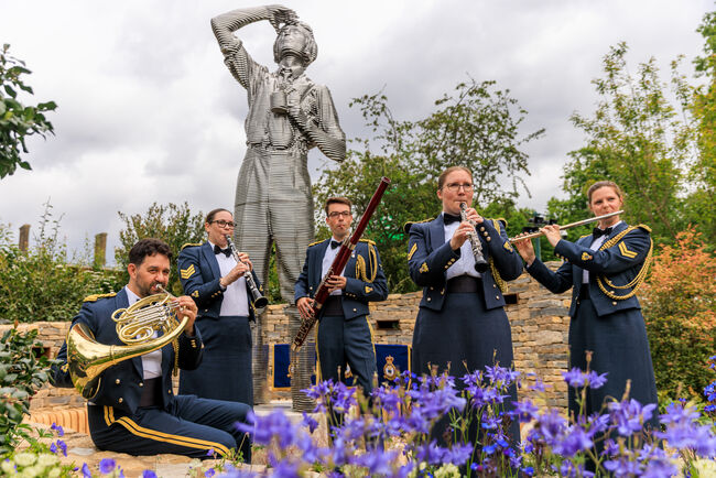 RAF Band performing at the garden