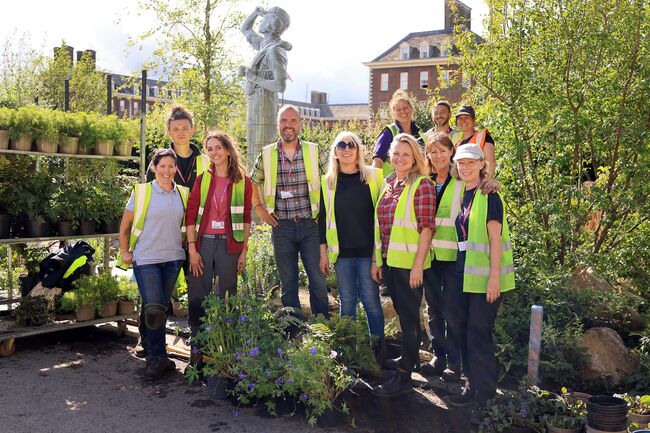 The team at the RAF Benevolent Fund garden 