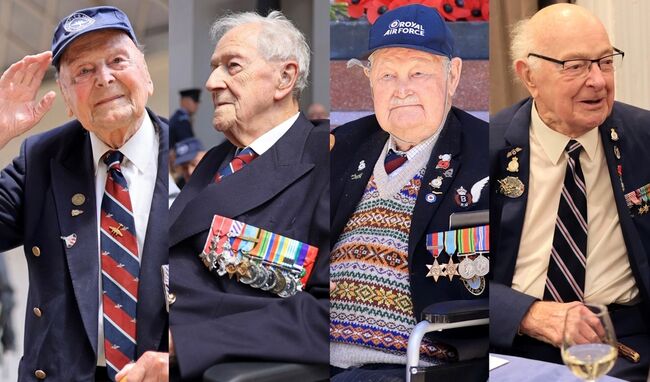 WW2 veterans at the Bomber Command Memorial anniversary