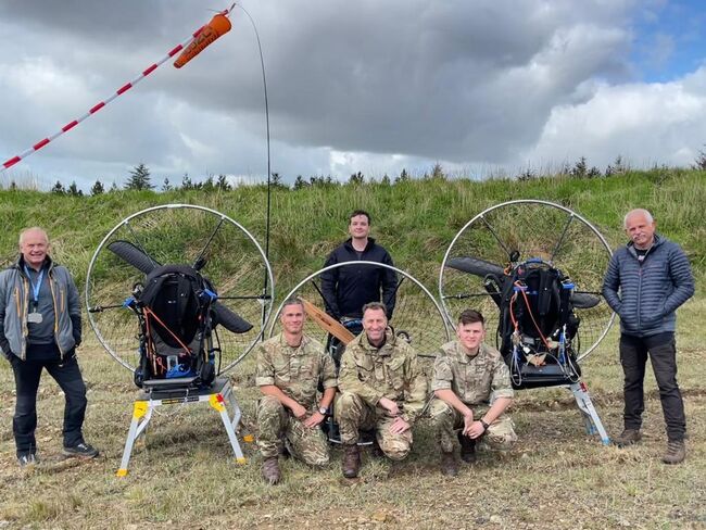 Paramotor team and ground support