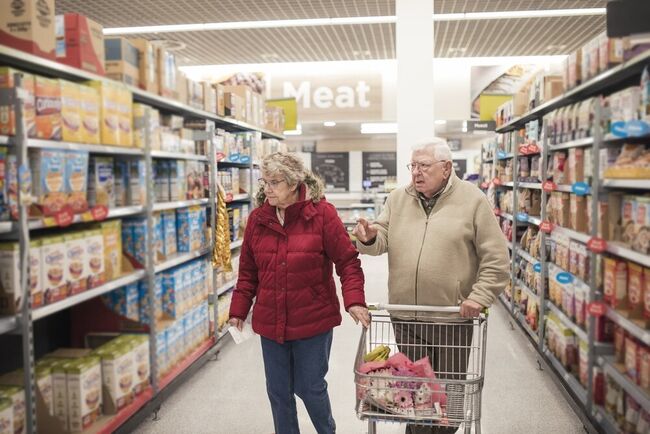 An elderly couple