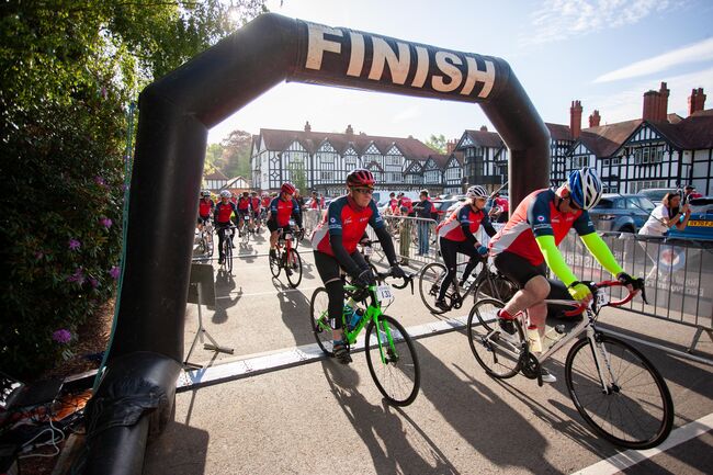 Cycling finish line 