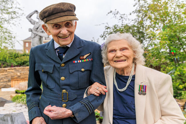 Sybil Piper and friend at Chelsea Flower Show 2022