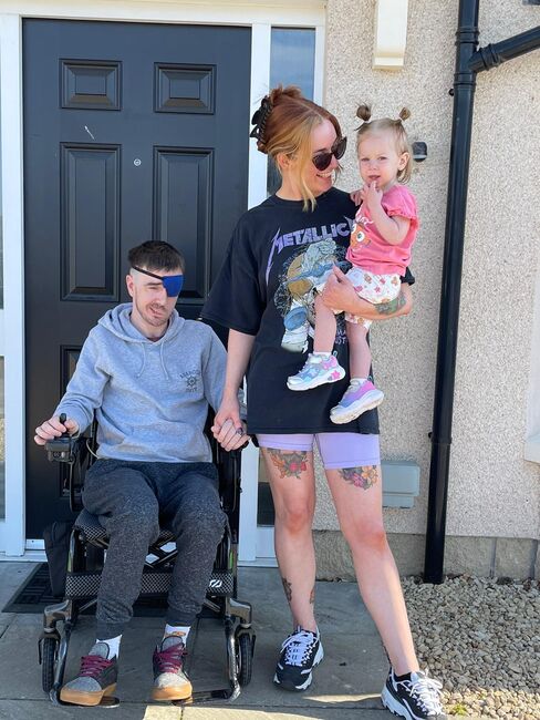 Andy Layton, wife Helen and daughter Lyra