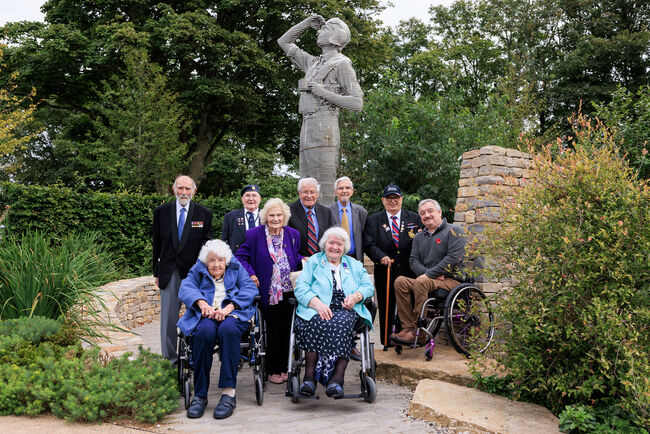 All veterans in front at Strongest Link Garden