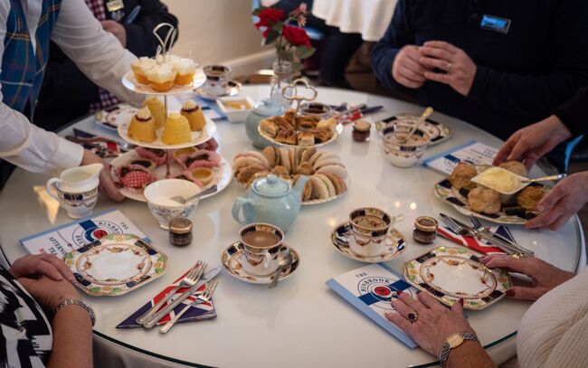 Table filled with afternoon tea