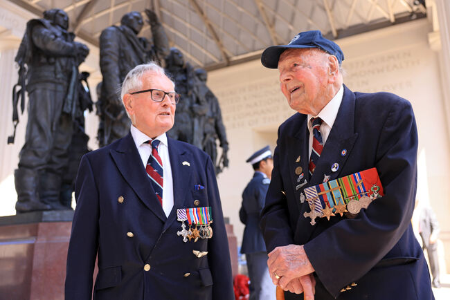 Second World War veterans at the Bomber Command Memorial Service