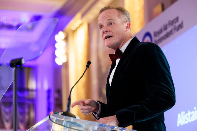 Actor Alistair Petrie hosting the RAF Benevolent Fund Awards