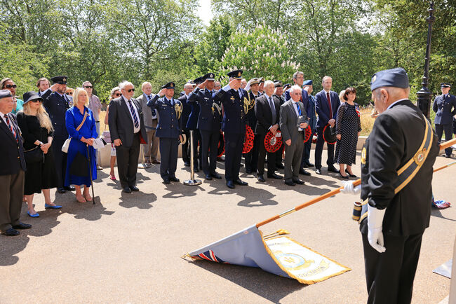 Guests at the Bomber Command Memorial Service in Green Park