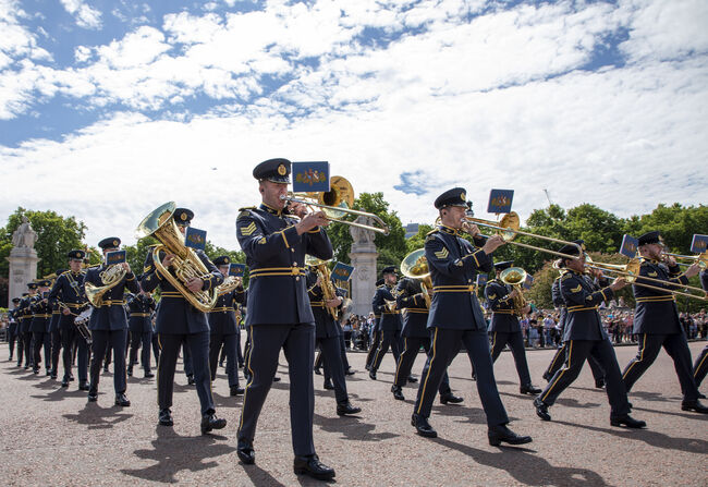 RAF Central Band parade shot