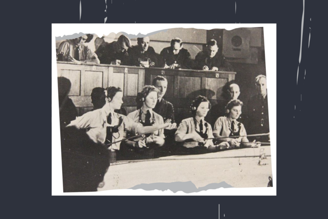 A black and white image of plotters