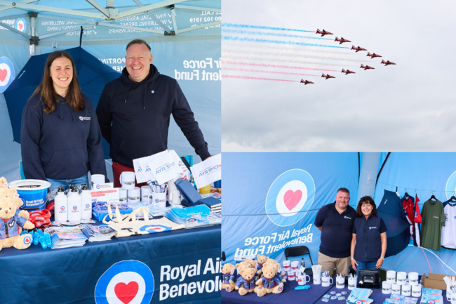 Fund stand and Red Arrows at Ayr Show