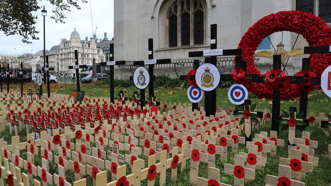 Field of crosses and wreathes