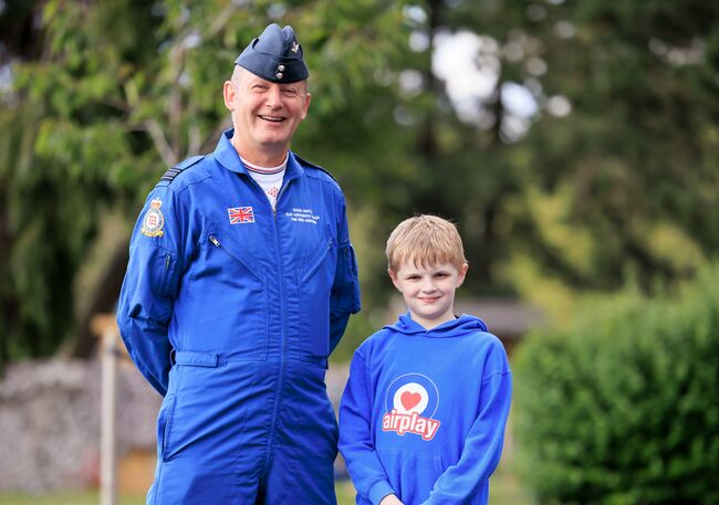 RAF Waddington serving man and Airplay child