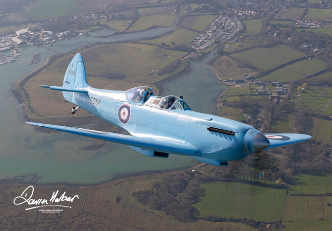 Spitfire with UK in background