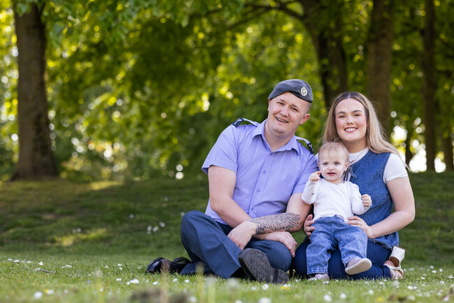 Lucy Jones and family in park
