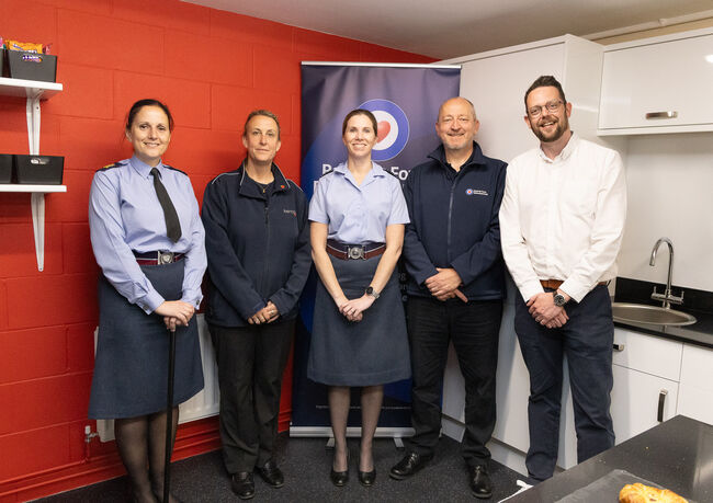 RAF Brize Norton personnel and the RAF Benevolent Fund in the new kitchen